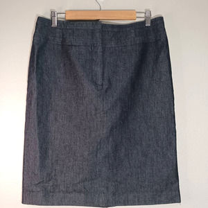 Sandro Sportswear Casual Demin Zipper Navy Blue Size 12 Knee-Length Skirt